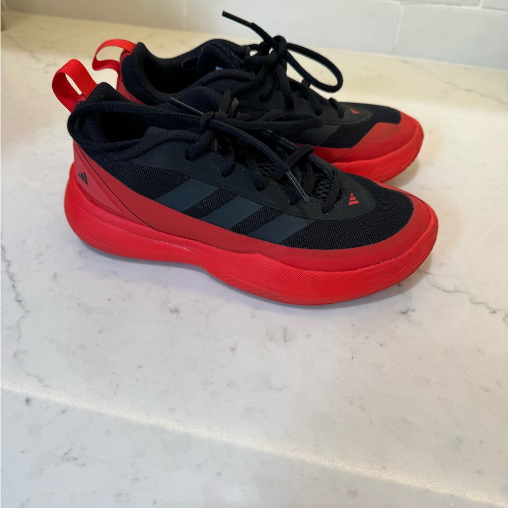 Adidas Kids Black and Red Sneakers